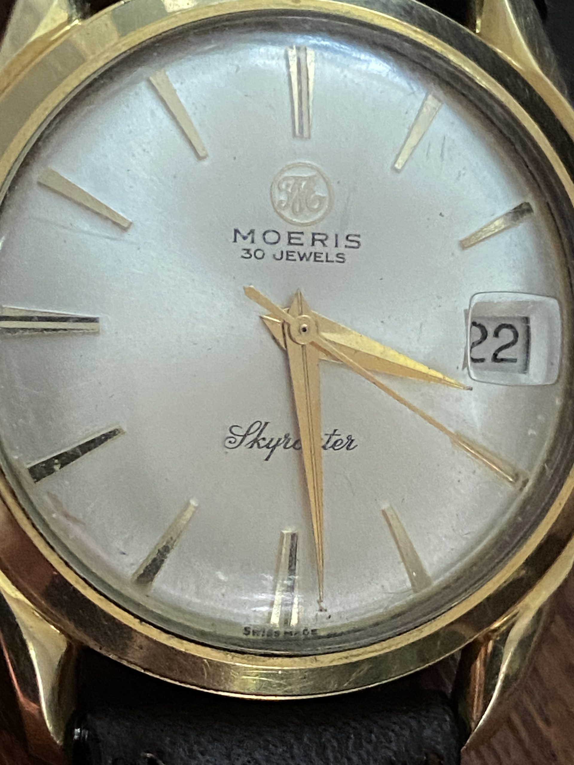 Moeris Skyrouter Grands Prix 30 Jewel swiss Automatic Rare Watch