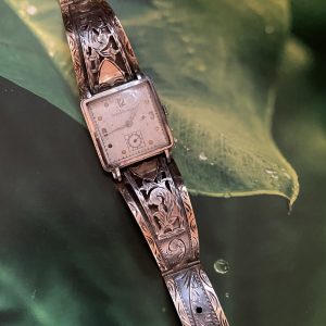 Girard Perregaux Tank Watch Mechanical Sterling silver & 10K Gold Band