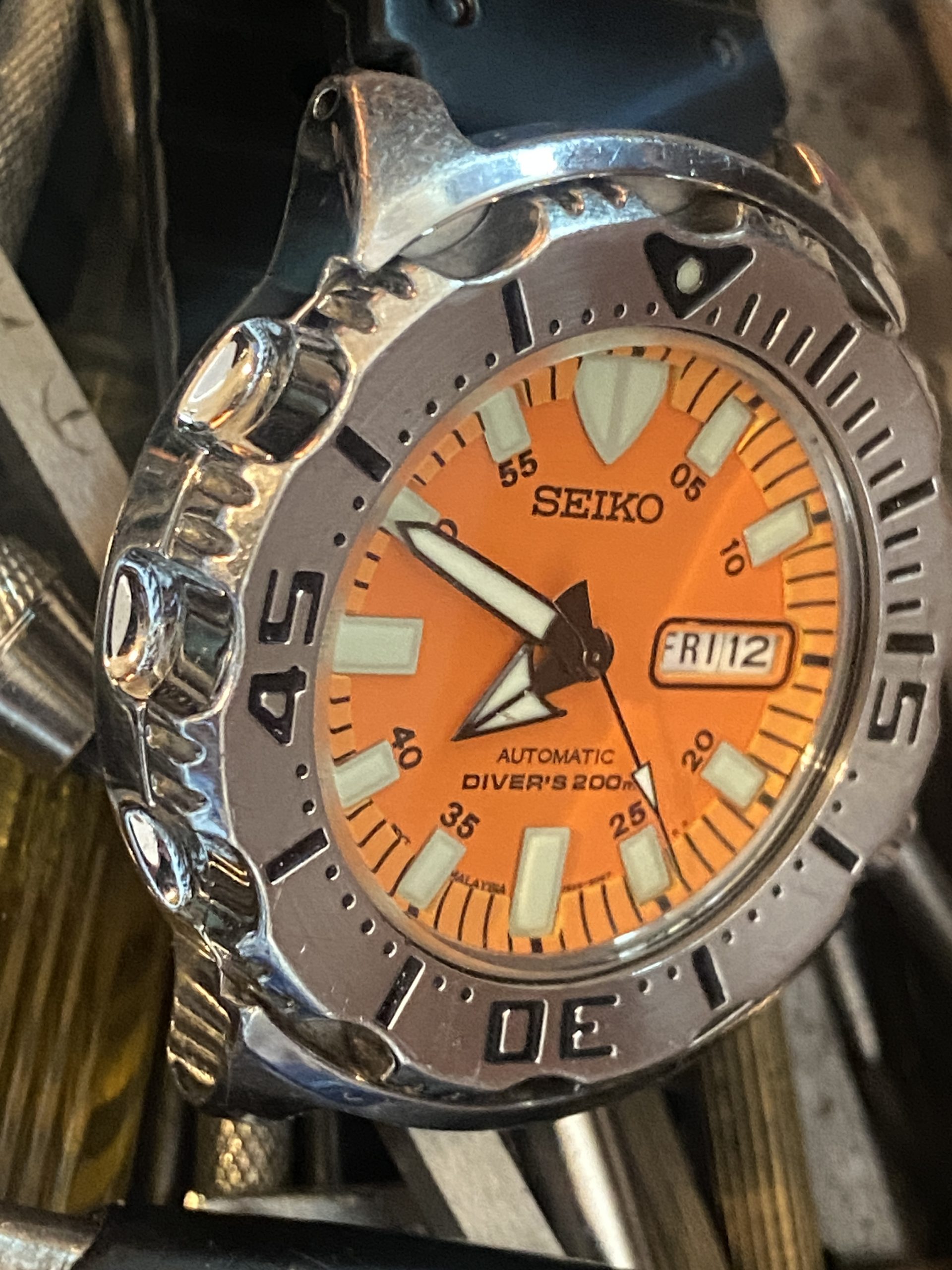 Seiko 7S26-0351 Orange "Monster" Automatic Scuba Diver 42.5mm - Image 4