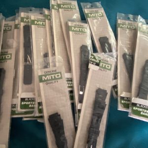 Mito Black Sportswatch Band Lot of 20 NOS 13mm