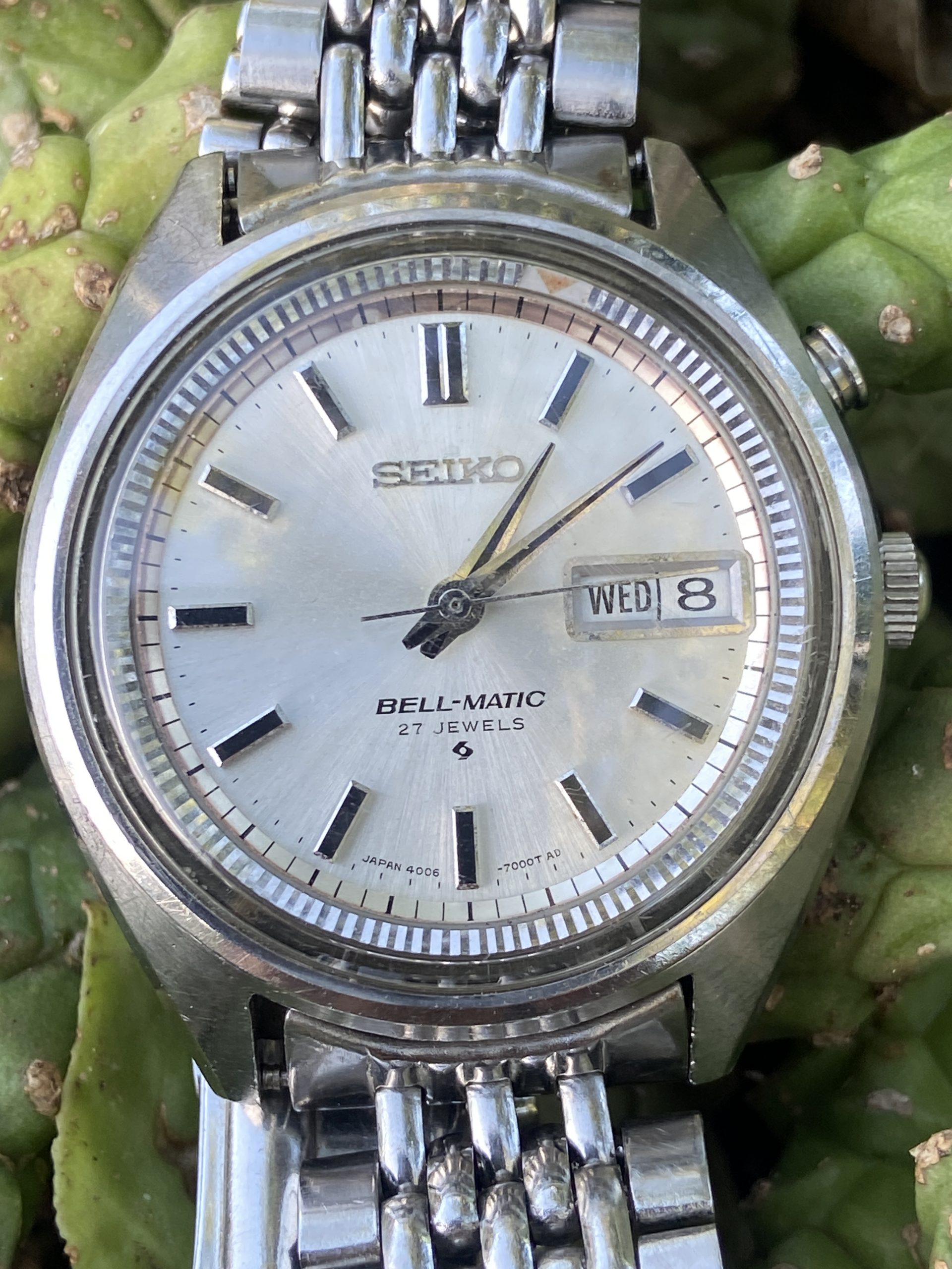 SEIKO Bell-Matic 4006-7000 38mm White Dial Automatic 27J