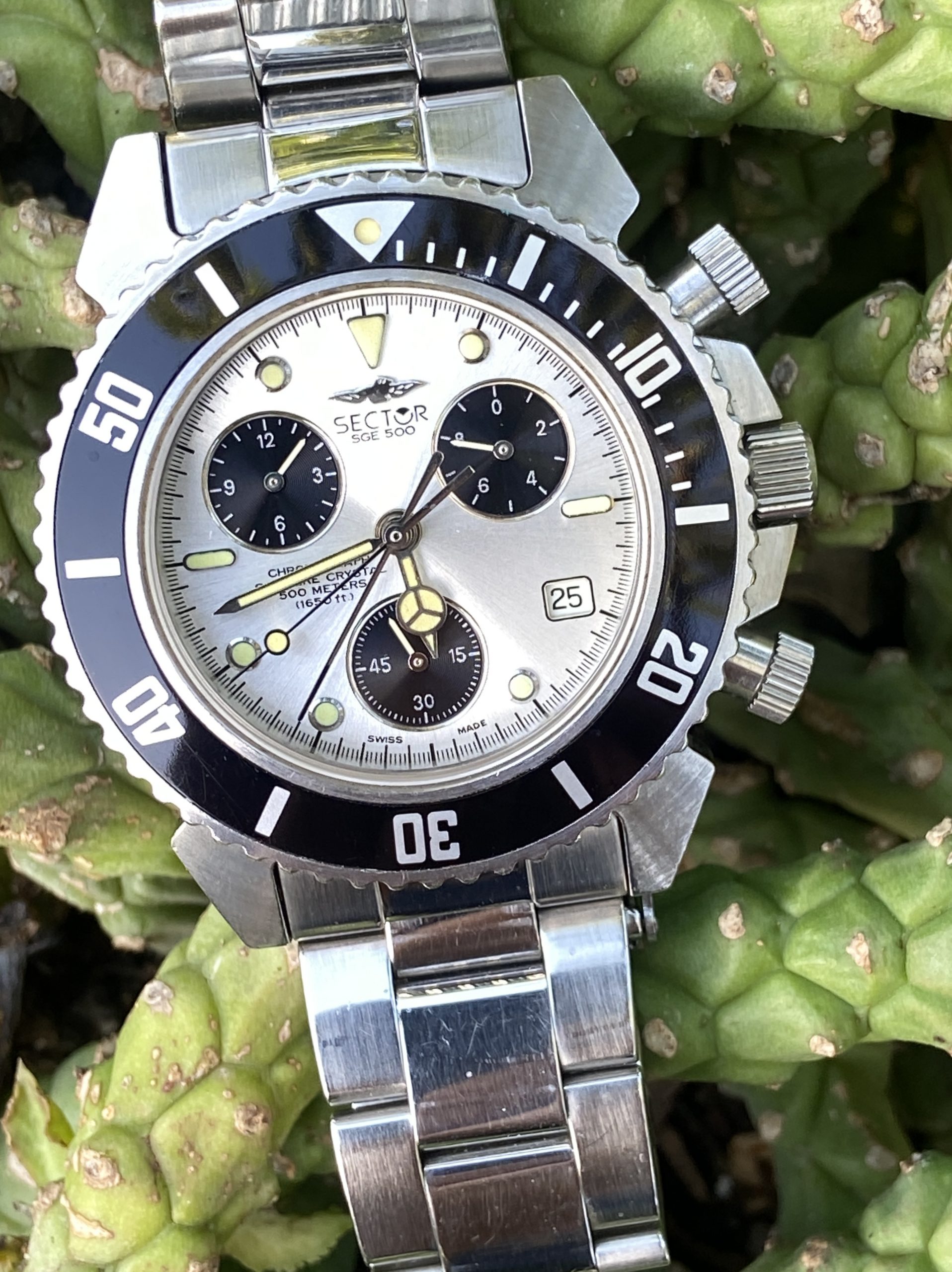 Sector SGE 500 Chronograph Diver 500m Swiss Quartz Watch 40mm