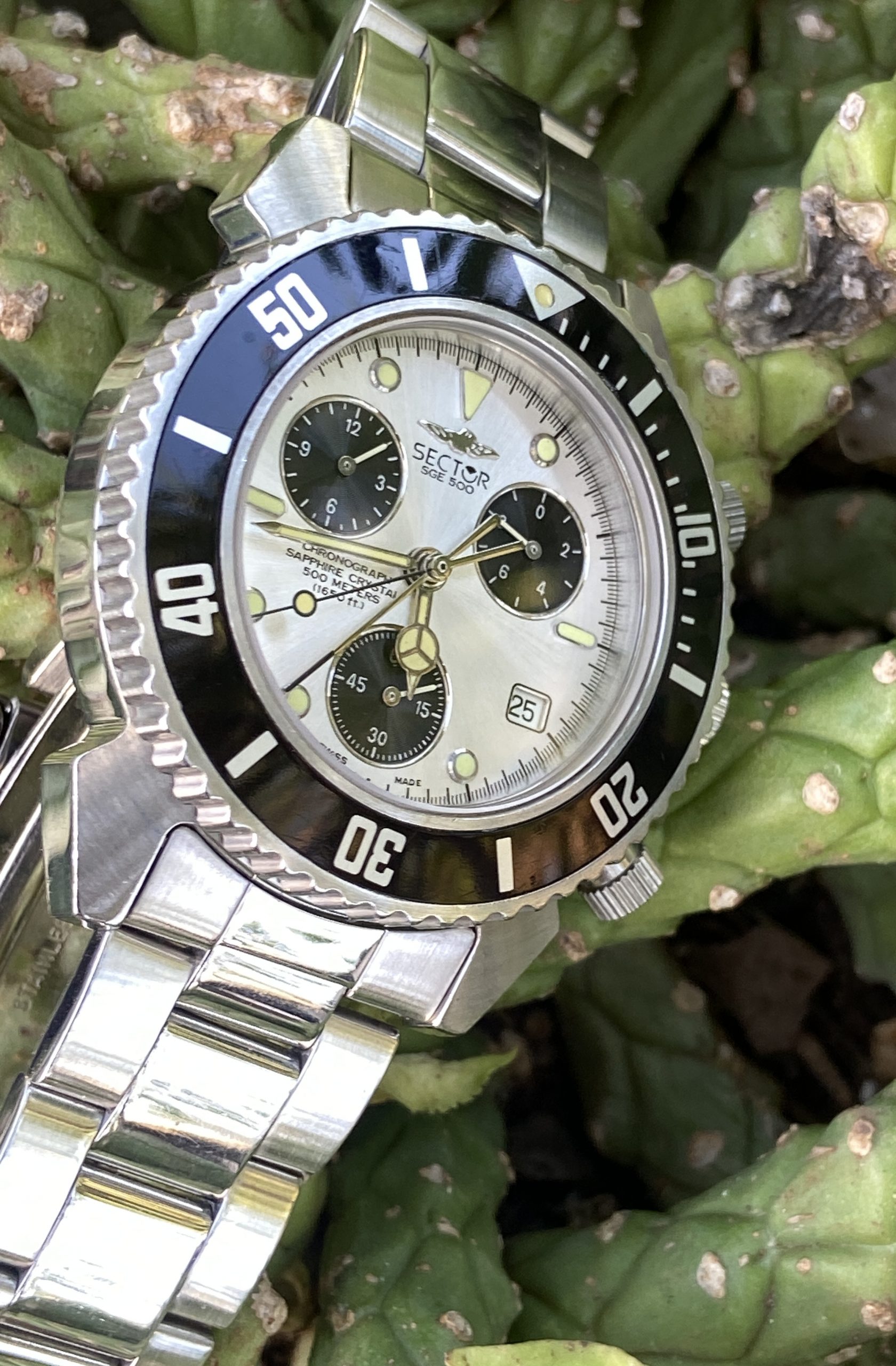 Sector SGE 500 Chronograph Diver 500m Swiss Quartz Watch 40mm - Image 6