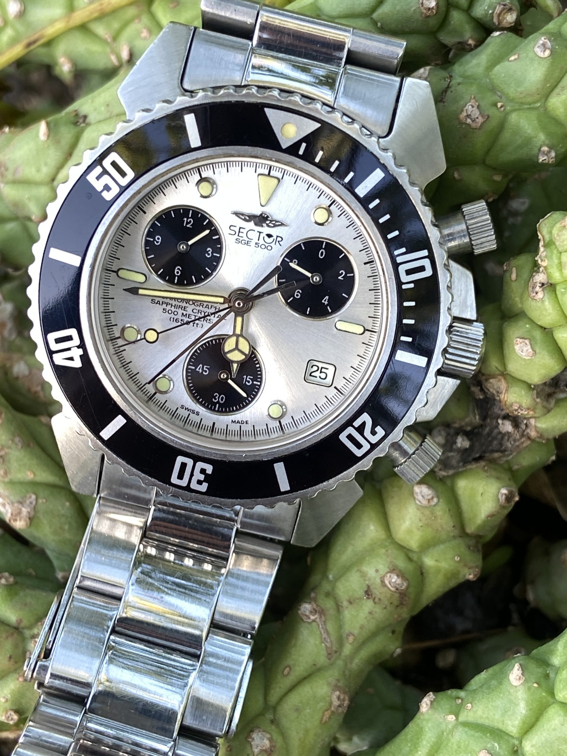 Sector SGE 500 Chronograph Diver 500m Swiss Quartz Watch 40mm - Image 7