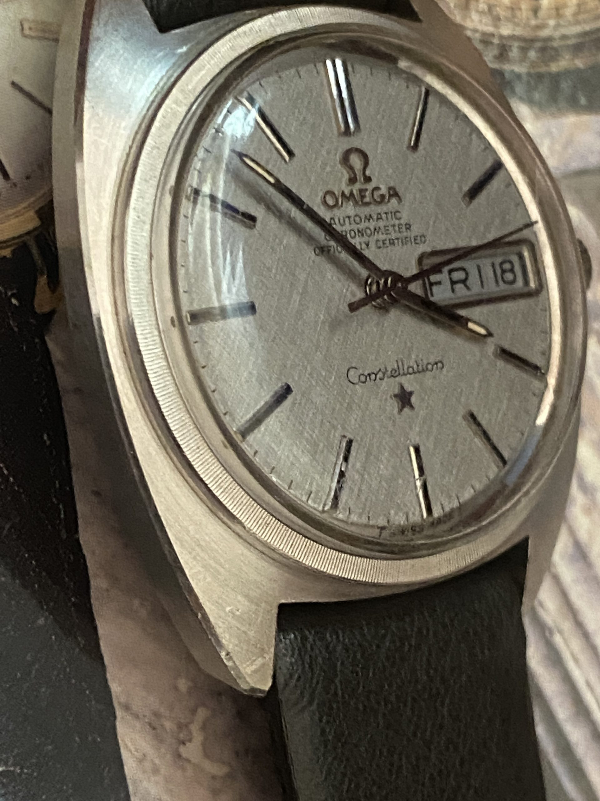 Omega Constellation Automatic Linen Dial Cal 751 Dial Ref 168.019 34mm - Image 7