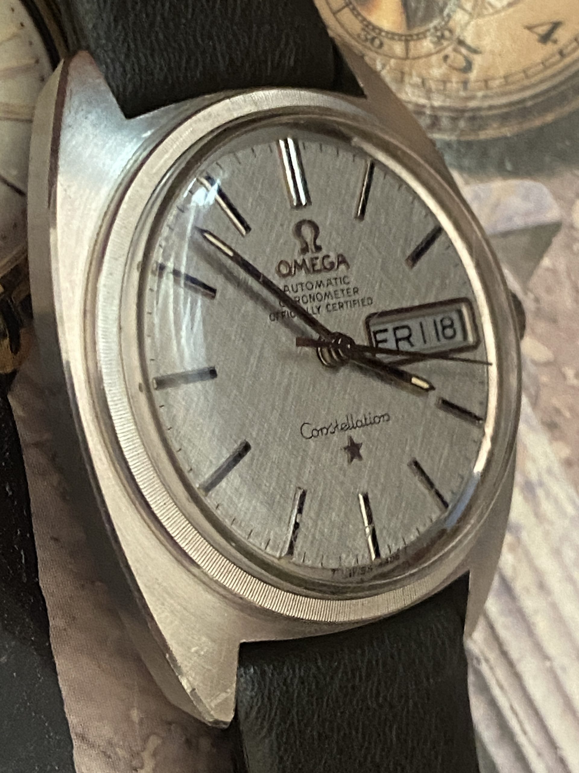 Omega Constellation Automatic Linen Dial Cal 751 Dial Ref 168.019 34mm - Image 8