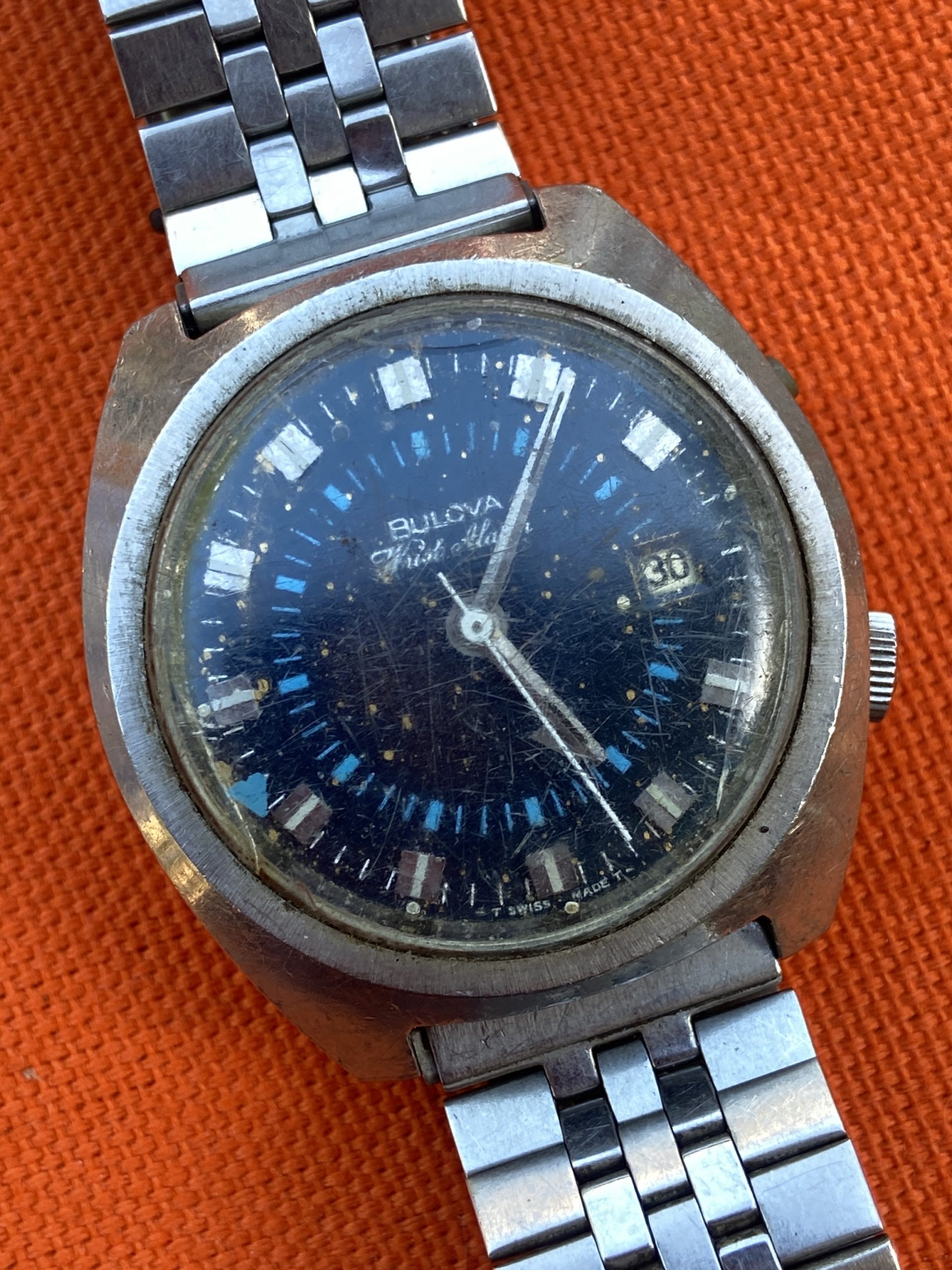 Vintage Bulova Wrist Alarm T Swiss Project watch from the 70"s