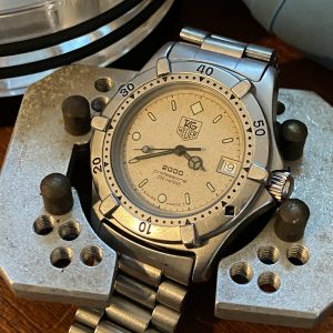 Vintage TAG Heuer Professional 962.213 34mm Silver Dial Quartz Watch Project