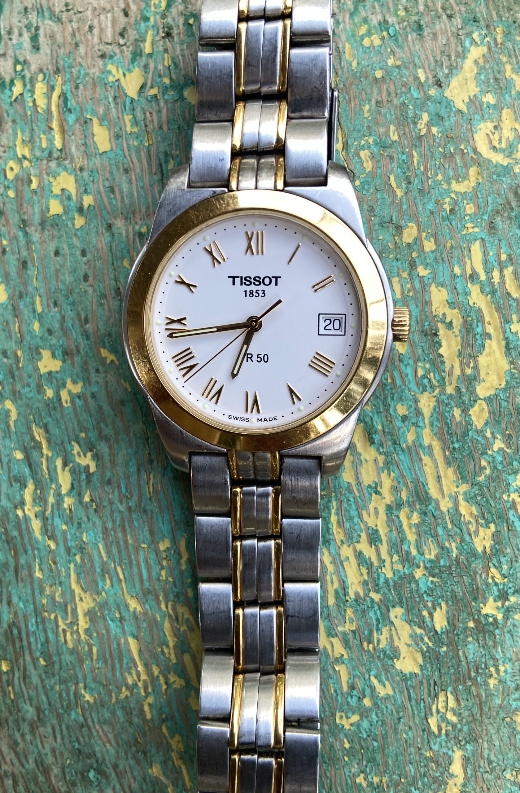 Tissot PR50 Two-Tone Silver & Gold Swiss Quartz Watch- Sapphire Crystal 36mm