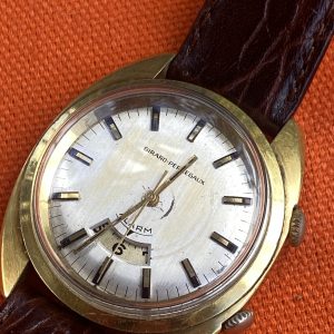 Vintage Girard-Perregaux Swiss Mechanical Alarm Watch Manual Wind 35mm