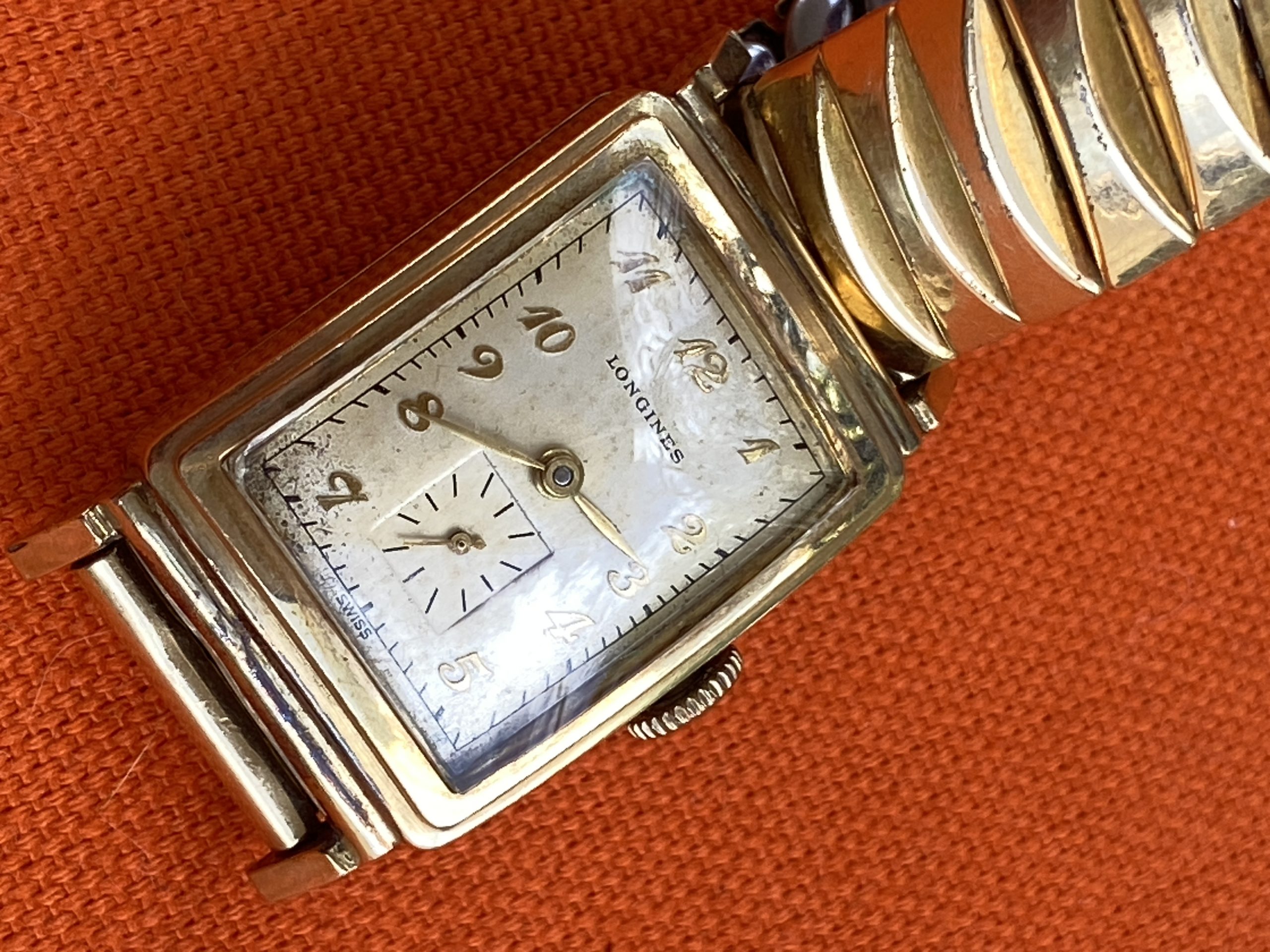 Vintage Longines Swiss“Tank” Style 10K Gold Filled Watch Cal 76-17J-22mm - Image 4
