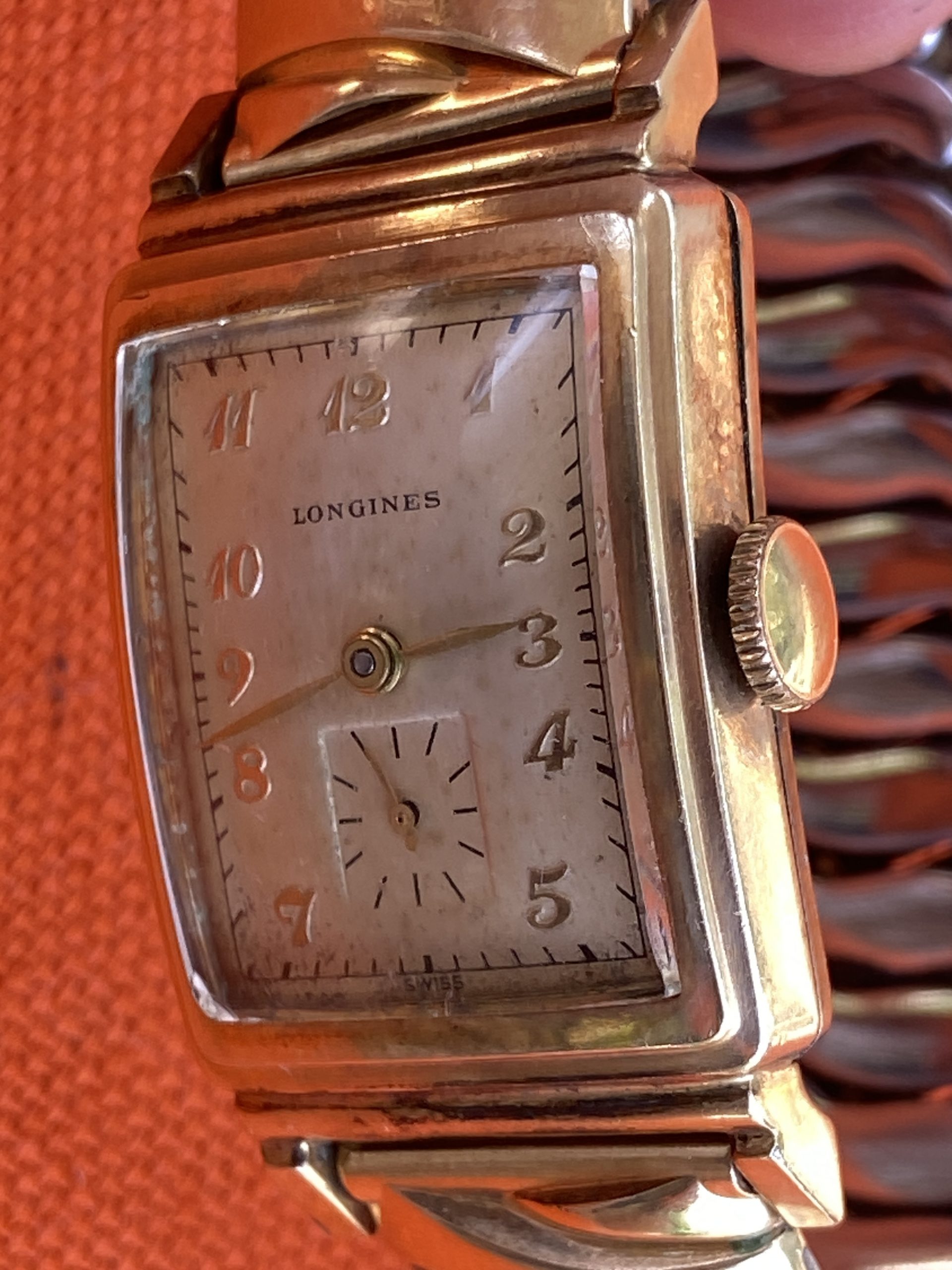 Vintage Longines Swiss“Tank” Style 10K Gold Filled Watch Cal 76-17J-22mm - Image 2