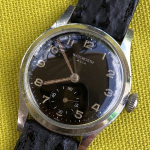 Vintage Wadsworth Avia Swiss Military Style Watch 31mm Nice Patina