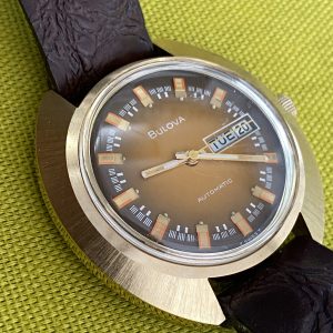BULOVA Jet Star Men's M3 Automatic Swiss Watch Retro Vintage Day Date.